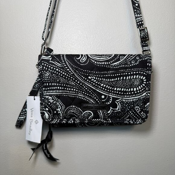 Vera Bradley Stellar Paisley Print RFID 3 In One Crossbody Bag Purse - Picture 2 of 9
